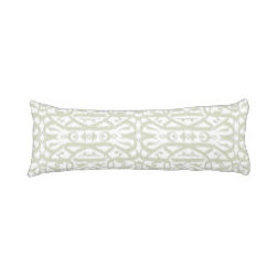 Beige and White Body Pillow - Decorative Pillows