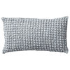 AWE Jersey Knit  1-Piece Cotton Oblong Pillow, Gray 12"x24"