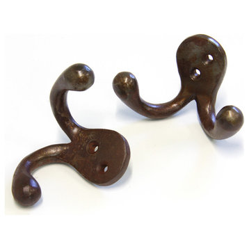 RCH Decorative Iron Wall Hook, 1.3 Inch, Various Finishes, Rust, 1.3 Inch