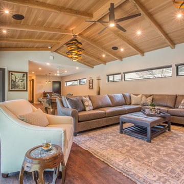 Farmhouse Style Addition with Exposed Beams