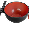 Ozeri Earth Ramen Bowl 6-Piece Set, 100% Made from a Plant, Red