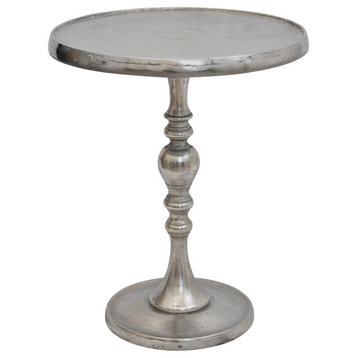 Renwil Inc Romina Chrome - 17" Small Accent Table, Chrome Finish
