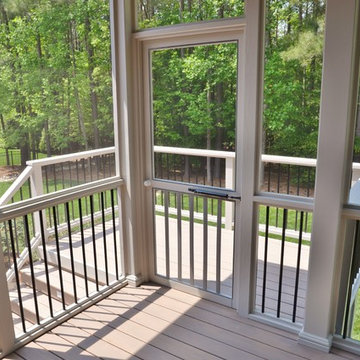 Screened Porch with Fireplace, Featuring Acetylated Decking