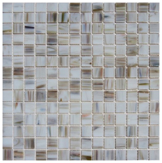 Ivory Iridescent Mosaic Gl Tile Chip Size 3 4 X3 Ivory Iridescent Mosaic Gl Tile Sample