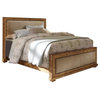 Progressive Willow Upholstered King Bed in Distressed Pine