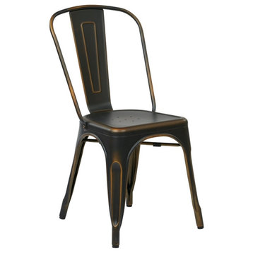 Bristow Armless Chair Antique Black 2 Pack