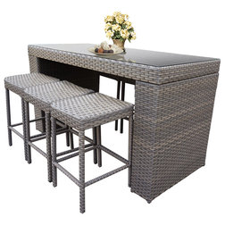 Tropical Outdoor Pub And Bistro Sets by Burroughs Hardwoods Inc.