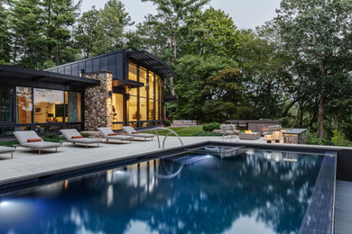 Pool - contemporary pool idea in Boston