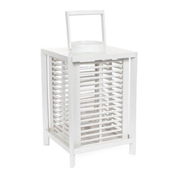 Edelman Nick Wood Square Lantern Medium - Candle Holders & Candelabra