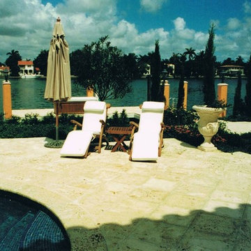 Medallion Pool Design, key stone deck ,Venetian Islands Miami Beach