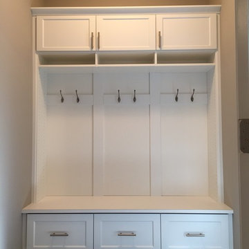Small Mudroom Lockers and Master Closet