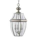 Generation Lighting Collection - Sea Gull Lighting 3-Light Outdoor Pendant, Brushed Nickel - Blubs Not Included