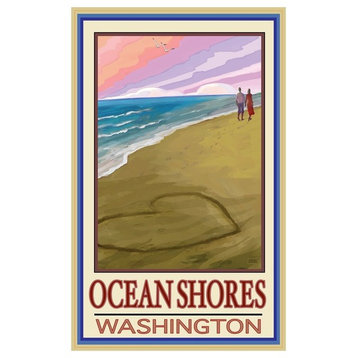 Joanne Kollman Ocean Shores Washington Love On Coast Art Print, 12"x18"