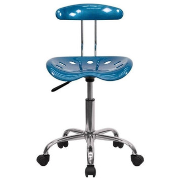 Scranton & Co Office Chair in Blue and Chrome