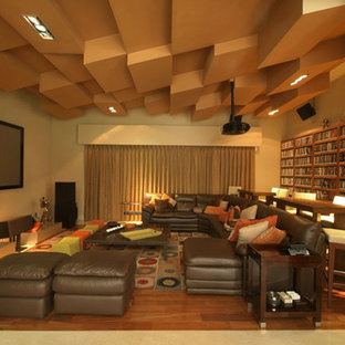 Contemporary home cinema in Mexico City.