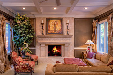 Inspiration for a transitional living room remodel in Other