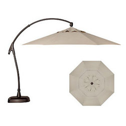 Treasure Garden 11' Octagon Cantilever Umbrella - Antique Beige - Outdoor Umbrellas