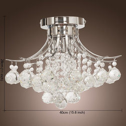 LightInTheBox Chrome Finish Crystal Chandelier with 3 lights - Chandeliers