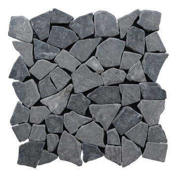Miseno MT-R3 Fit Mosaic - 11" x 11" Pebble Floor and Wall Mosaic - Gray