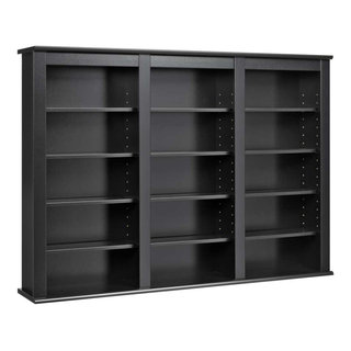 Floating Wall Media Storage - Triple - Transitional - Media Racks And ...