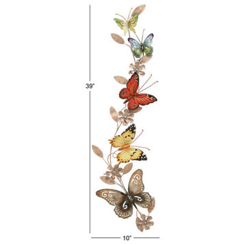 Eclectic Multi Colored Metal Wall Decor 13805