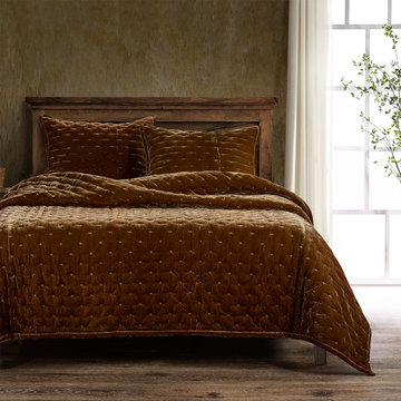 Stella Faux Silk Velvet Quilt