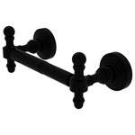 Allied Brass - Retro Wave 2 Post Toilet Tissue Holder, Matte Black - This attractive double post toilet tissue holder from the Retro Wave Collection fits with any bathroom decor ranging from modern to traditional, and all styles in between. The posts are made from high quality brass and finished in a decorative designer finish. This beautiful toilet tissue holder is extremely attractive, very rugged, and highly functional. The holder comes with the toilet tissue bar and two matching posts, plus the hardware necessary to install the tissue holder in the bathroom.