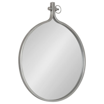 Yitro Metal Framed Wall Mirror, Silver 23.5x28.5