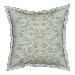 Leafy Lines Throw Pillow - Decorative Pillows