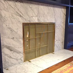 Brass-Plated-Fireplace Screen > in The Style of Piet Mondrian - Fireplace Screens