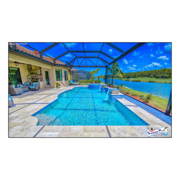 (Heller) Bonita Springs, FL Superior Pools Custom Swimming Pool/Spa/Raised Area