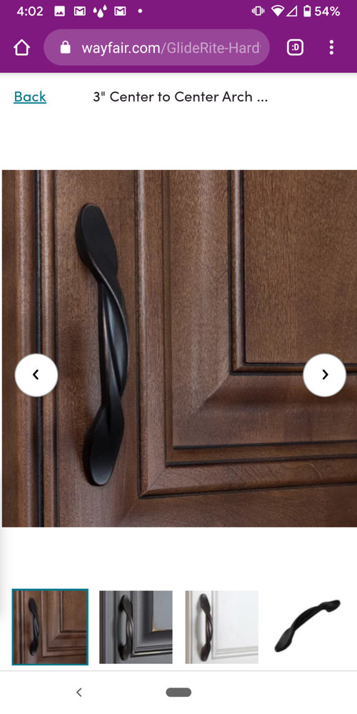 What style of dishwasher bar pull would look good with these handles?