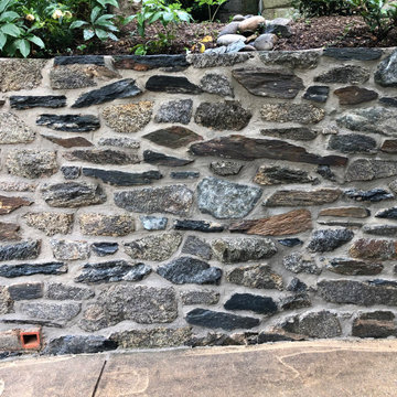 Rebuild and Restoration of Field Stone Driveway Walls in Spring Valley, DC
