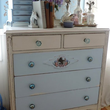 An Equestrian Inspired Shabby Chic Vintage Dresser
