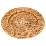 Artifacts Trading Company - Artifacts Rattan Solid Weave Charger, Honey Brown - This beautiful rattan hand woven charger will make your guests fall in love with your table setting and truly enhance the dining experience.