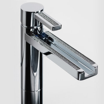 Elia Luxury Swarovski Crystal Bathroom Faucet, Polished Chrome