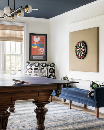 Transitional Games Room by Annette Jaffe Interiors