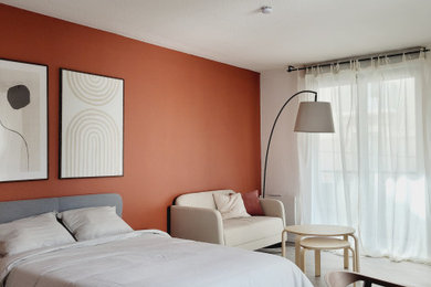 Inspiration for a world-inspired bedroom in Grenoble.