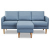 Fernley Chambray Reversible Sectional Sofa, Chambray