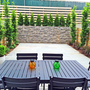 Boerum Hill, Brooklyn Townhouse Backyard - Bluestone Patio, Cedar Fence, Paver R