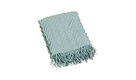 Crinkled Design Throw Blanket, Aqua Blue
