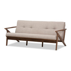 Distressed Leather Sofas Houzz Bianca Mid Century Modern Dark Brown Distressed Faux Leather 3 Seater Sofa Ligh