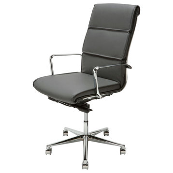 Lucia Grey Naugahyde Office Chair, HGJL282