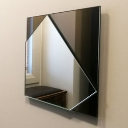Accent Geometric Mirror, Clear on Bronze. - Wall Mirrors