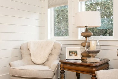 Beach style master bedroom photo in Charleston