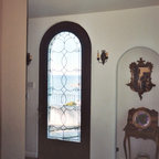 Traditional stained glass doors