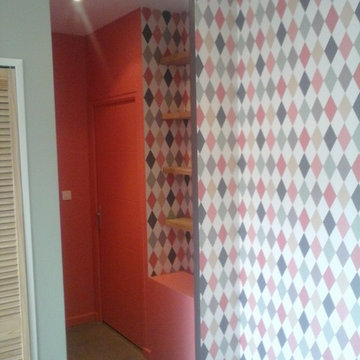 Entrée et couloir colorés