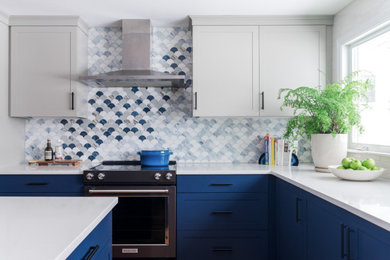 Inspiration for a transitional kitchen remodel in Boston