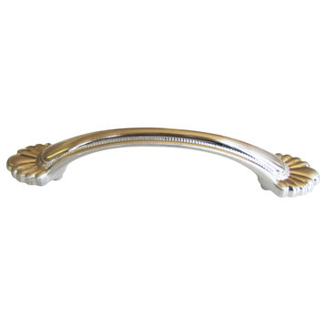 Hardware House 3.78" Bead Floral Pull, Satin Nickel