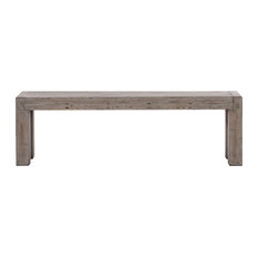 Post and Rail Bench 61", Black Olive